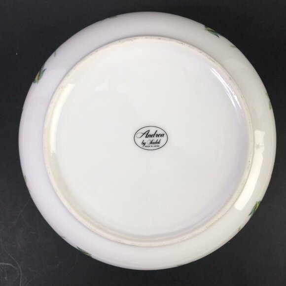 Andrea by Sadek Japan Round Serving Soup Bowl Floral Embossed Gold Trim Cottage - Picture 7 of 10